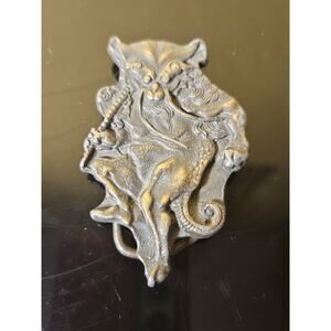 Rare Vintage Anthony J Irvin 1974 Bergamot Belt Brass Buckle Demon Creature
